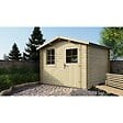 ALTANKA - Abri de jardin en bois - 7.5m2 - 3x2.5m - Ep. 28mm - Couleur: naturel - DOM469 - vignette