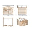 ALTANKA - Abri de jardin en bois - 7.5m2 - 3x2.5m - Ep. 28mm - Couleur: naturel - DOM469 - vignette