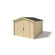 ALTANKA - Abri de jardin en bois - 9m2 - 3x3m - Ep. 28mm - Couleur: naturel - DOM531 - vignette
