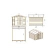 ALTANKA - Abri de jardin en bois - 9m2 - 3x3m - Ep. 28mm - Couleur: naturel - DOM531 - vignette