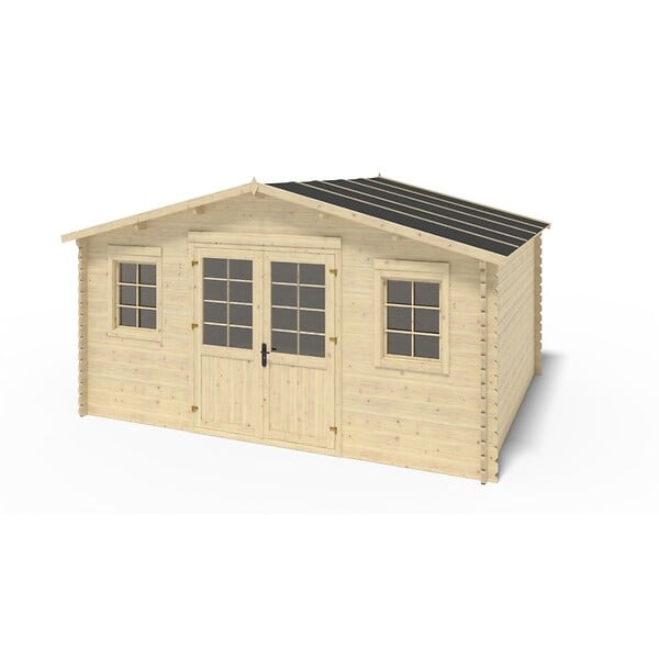 ALTANKA - Abri de jardin en bois - 20m2 - 5x4m - Ep. 40mm - Couleur: naturel - DOM598 - large