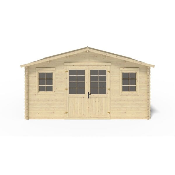ALTANKA - Abri de jardin en bois - 20m2 - 5x4m - Ep. 40mm - Couleur: naturel - DOM598 - large