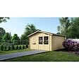 ALTANKA - Abri de jardin en bois - 16m2 - 4x4m - Ep. 28mm - Couleur: naturel - DOM130 - vignette