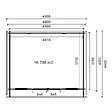 ALTANKA - Abri de jardin en bois - 19.2m2 - 4.8x4m - Ep. 40mm - Couleur: naturel - DOM370 - vignette