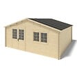 ALTANKA - Abri de jardin en bois - 36m2 - 6x6m - Ep. 40mm - Couleur: naturel - DOM749 - vignette
