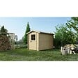 ALTANKA - Abri de jardin en bois - 5.7m2 - 1.9x3m - Ep. 28mm - Couleur: naturel - DOM662 - vignette
