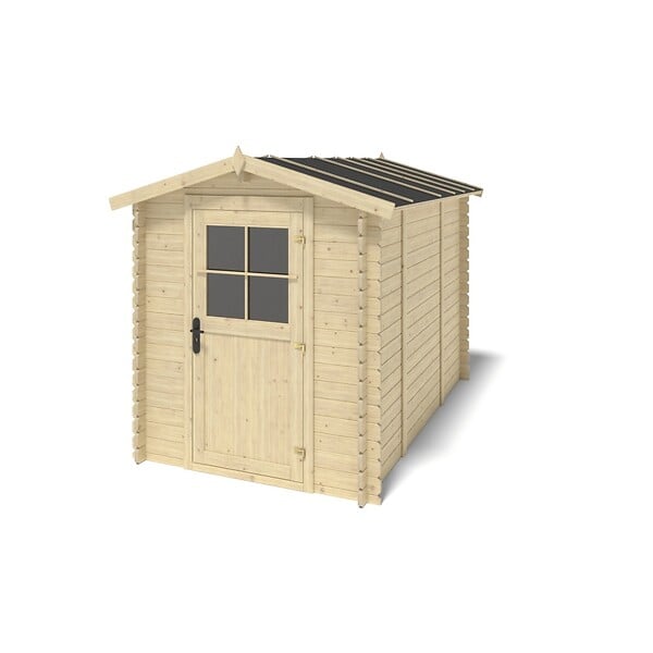 ALTANKA - Abri de jardin en bois - 5.7m2 - 1.9x3m - Ep. 28mm - Couleur: naturel - DOM662 - large