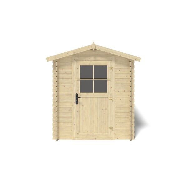 ALTANKA - Abri de jardin en bois - 5.7m2 - 1.9x3m - Ep. 28mm - Couleur: naturel - DOM662 - large