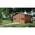 ALTANKA - Abri de jardin en bois - 16m2 - 4x4m - Traité - Ep. 28mm - Couleur: marron - DOM144 - vignette