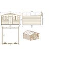 ALTANKA - Abri de jardin en bois - 16m2 - 4x4m - Traité - Ep. 28mm - Couleur: marron - DOM144 - vignette