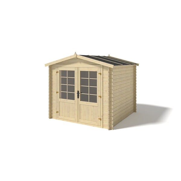 ALTANKA - Abri de jardin en bois - 6.25m2 - 2.5x2.5m - Ep. 28mm - Couleur: naturel - DOM521 - large