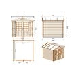 ALTANKA - Abri de jardin en bois - 6.25m2 - 2.5x2.5m - Ep. 28mm - Couleur: naturel - DOM521 - vignette