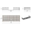 ALTANKA - Terrasse en bois avec balustrade pour abri en bois - 12m2 - 6m x 2m - couleur: naturel - DOM555 - vignette