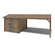 ALTANKA - Abri de jardin en bois - 2.5x3 m avec extension de 4x2.76 m - 18.56 m²- Traité - DOM675+DOS194 - vignette