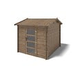 ALTANKA - Abri de jardin en bois - 2.5x3 m avec extension de 4x2.76 m - 18.56 m²- Traité - DOM675+DOS194 - vignette