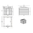 ALTANKA - Abri de jardin en bois - 2.5x3 m avec extension de 4x2.76 m - 18.56 m²- Traité - DOM675+DOS194 - vignette