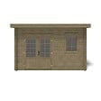 ALTANKA - Abri de jardin en bois - 16m2 - 4x4m - Traité - Ep. 40mm - Couleur: vert - DOM716 - vignette