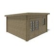 ALTANKA - Abri de jardin en bois - 16m2 - 4x4m - Traité - Ep. 40mm - Couleur: vert - DOM716 - vignette