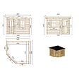ALTANKA - Abri de jardin en bois - 8m2 - 3x3m - Ep. 28mm - Couleur: naturel - DOM665 - vignette
