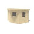 ALTANKA - Abri de jardin en bois - 8m2 - 3x3m - Ep. 28mm - Couleur: naturel - DOM665 - vignette