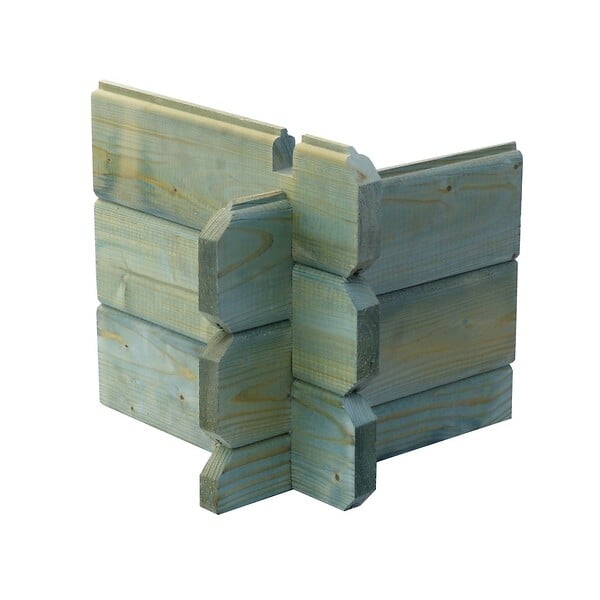 ALTANKA - Abri de jardin en bois - 9m2 - 3x3m - Traité - Ep. 28mm - Couleur: vert - DOM458 - large
