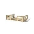 ALTANKA - Terrasse en bois avec balustrade pour abri en bois - 12m2 - 4m x 3m - couleur: naturel - DOM548 - vignette