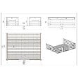 ALTANKA - Terrasse en bois avec balustrade pour abri en bois - 12m2 - 4m x 3m - couleur: naturel - DOM548 - vignette