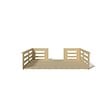 ALTANKA - Terrasse en bois avec balustrade pour abri en bois - 12m2 - 4m x 3m - couleur: naturel - DOM548 - vignette