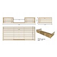 ALTANKA - Terrasse en bois avec balustrade pour abri en bois - 10m2 - 5m x 2m - imprégnée - couleur: marron - DOM603 - vignette