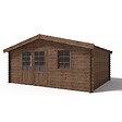ALTANKA - Abri de jardin en bois - 20m2 - 5x4m - Traité - Ep. 45mm - Couleur: marron - DOM376 - vignette