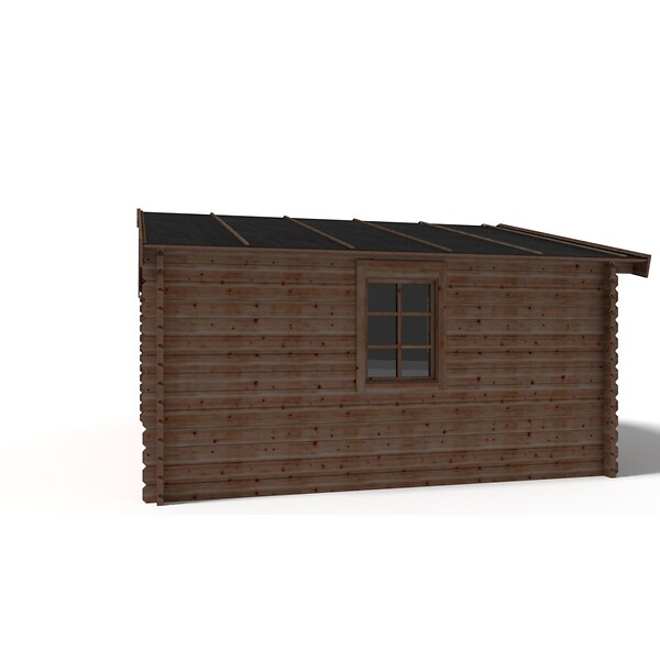 ALTANKA - Abri de jardin en bois - 20m2 - 5x4m - Traité - Ep. 45mm - Couleur: marron - DOM376 - large