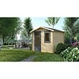 ALTANKA - Abri de jardin en bois - 7.5m2 - 3x2.5m - Ep. 28mm - Couleur: naturel - DOM755 - vignette
