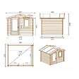 ALTANKA - Abri de jardin en bois - 7.5m2 - 3x2.5m - Ep. 28mm - Couleur: naturel - DOM755 - vignette