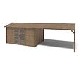 ALTANKA - Abri de jardin en bois - 4x3 m avec extension de 4x2.76 m - 23.06 m²- Traité - DOM677+DOS194 - vignette