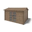 ALTANKA - Abri de jardin en bois - 4x3 m avec extension de 4x2.76 m - 23.06 m²- Traité - DOM677+DOS194 - vignette