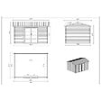 ALTANKA - Abri de jardin en bois - 4x3 m avec extension de 4x2.76 m - 23.06 m²- Traité - DOM677+DOS194 - vignette