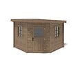 ALTANKA - Abri de jardin en bois - 8m2 - 3x3m - Traité - Ep. 28mm - Couleur: marron - DOM753 - vignette