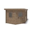 ALTANKA - Abri de jardin en bois - 8m2 - 3x3m - Traité - Ep. 28mm - Couleur: marron - DOM753 - vignette