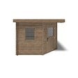 ALTANKA - Abri de jardin en bois - 8m2 - 3x3m - Traité - Ep. 28mm - Couleur: marron - DOM753 - vignette