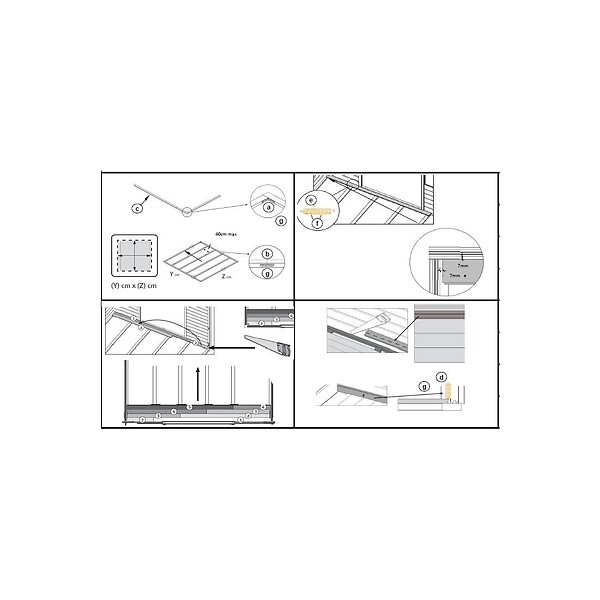 ALTANKA - Plancher universel pour abris de jardin - 18 mm - paquet de 3 m2 - Non traité - POD04 - large