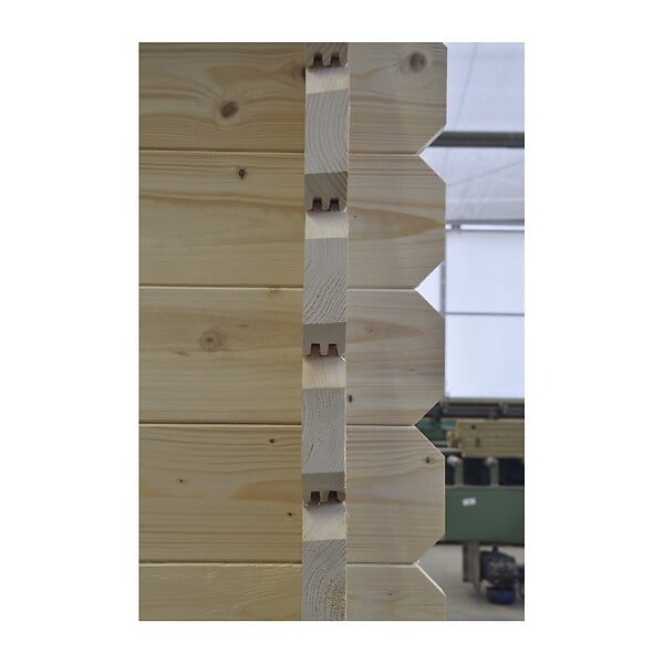 ALTANKA - Abri de jardin en bois - 16m2 - 4x4m - Ep. 40mm - Couleur: naturel - DOM611 - large