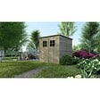 ALTANKA - Abri de jardin en bois 3.42 m2 - 1.9x1.8 m - traité - Couleur: vert - DOM10 - vignette