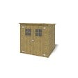 ALTANKA - Abri de jardin en bois 3.42 m2 - 1.9x1.8 m - traité - Couleur: vert - DOM10 - vignette