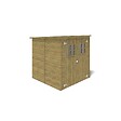 ALTANKA - Abri de jardin en bois 3.42 m2 - 1.9x1.8 m - traité - Couleur: vert - DOM10 - vignette