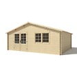 ALTANKA - Abri de jardin en bois - 30m2 - 6x5m - Ep. 40mm - Couleur: naturel - DOM748 - vignette