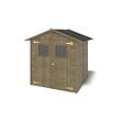 ALTANKA - Abri de jardin en bois 3.46 m2 - 1.9x1.82 m - traité - Couleur: vert - DOM218 - vignette
