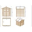 ALTANKA - Abri de jardin en bois 3.46 m2 - 1.9x1.82 m - traité - Couleur: vert - DOM218 - vignette
