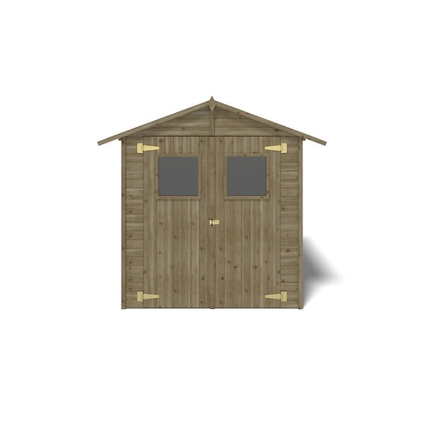 ALTANKA - Abri de jardin en bois 3.46 m2 - 1.9x1.82 m - traité - Couleur: vert - DOM218 - large