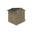 ALTANKA - Abri de jardin en bois 3.46 m2 - 1.9x1.82 m - traité - Couleur: vert - DOM218 - vignette