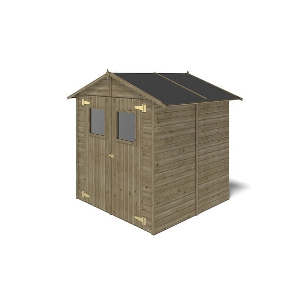 ALTANKA - Abri de jardin en bois 3.46 m2 - 1.9x1.82 m - traité - Couleur: vert - DOM218 - large